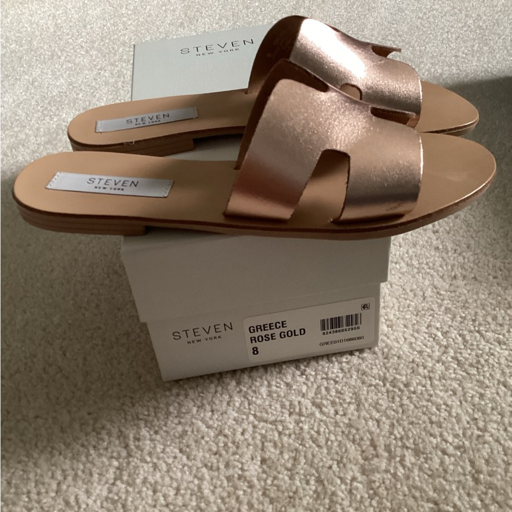 Steven By Steve Madden Metallic Rose gold Sandals (FINALPRICEDROP) - Picture 2 of 5